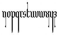 Tudor Perpendicular Regular Font LOWERCASE