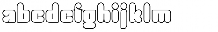 Tuba Outline Font LOWERCASE