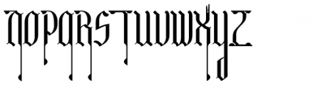 Tudor Perpendicular Font UPPERCASE