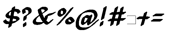 Tuesday Display Classic Italic Font OTHER CHARS