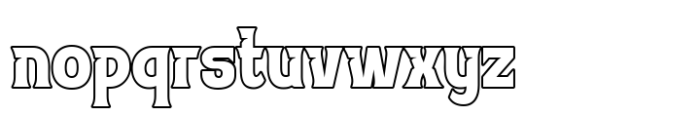 Tuiven Outline Font LOWERCASE