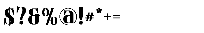 Tulivine Extra Bold Font OTHER CHARS