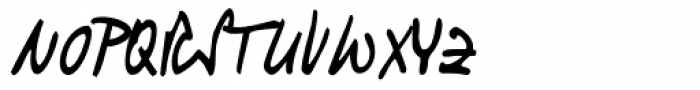 Turandot Handwriting Font UPPERCASE