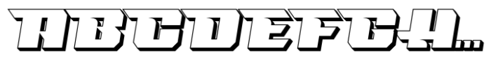 Turbo Lancer Extrude Font UPPERCASE