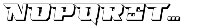 Turbo Lancer Extrude Font UPPERCASE