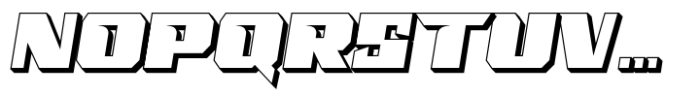 Turbo Lancer Extrude Font LOWERCASE