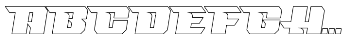 Turbo Lancer Outline Font UPPERCASE