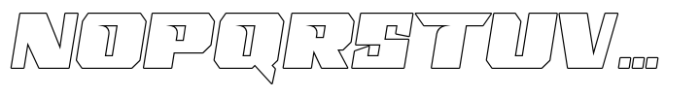 Turbo Lancer Outline Font LOWERCASE
