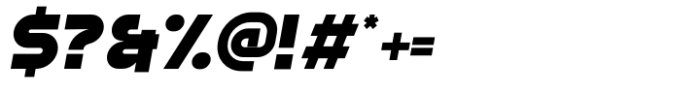 Turbocharged Italic Font OTHER CHARS