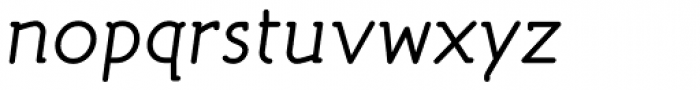 Turbota Book Italic Font LOWERCASE