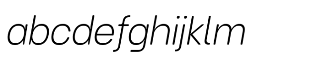 Turnkey Soft Extra Light Italic Font LOWERCASE
