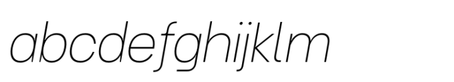 Turnkey Thin Italic Font LOWERCASE