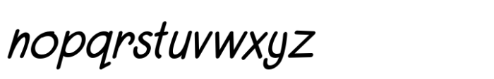 Tuwaga Italic Font LOWERCASE