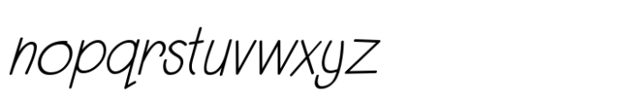 Tuwaga Light Italic Font LOWERCASE