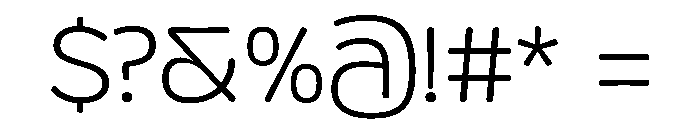 Tuig Light Instance Font OTHER CHARS