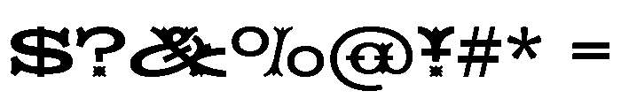 Tuscan Extended Regular Font OTHER CHARS