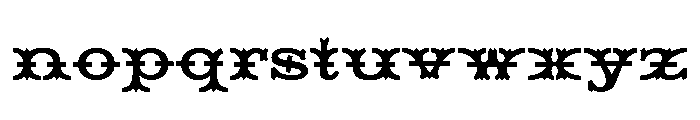 Tuscan Extended Regular Font LOWERCASE