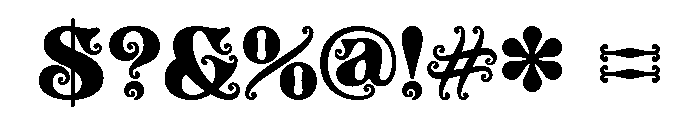 Tusque Tooled Color Font OTHER CHARS