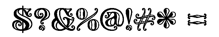 Tusque Tooled Font OTHER CHARS