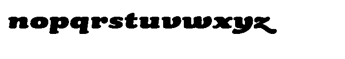 Tubby Swash Font LOWERCASE