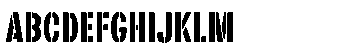 TV Ad Stencil JNL Regular Font UPPERCASE
