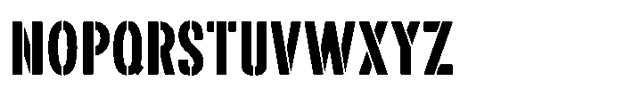 TV Ad Stencil JNL Regular Font UPPERCASE