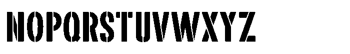 TV Ad Stencil JNL Regular Font LOWERCASE