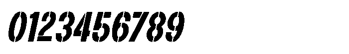 TV Ad Stencil JNL TV Ad Stencil Oblique JNL Regular Font OTHER CHARS