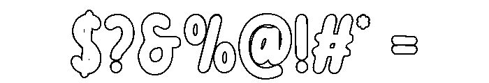 TWOVIA Outline Regular Font OTHER CHARS