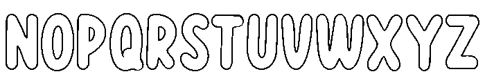 TWOVIA Outline Regular Font UPPERCASE