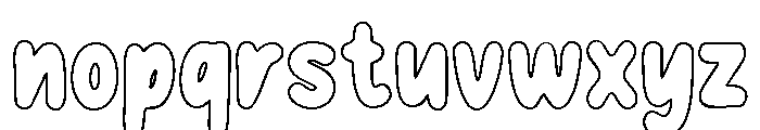 TWOVIA Outline Regular Font LOWERCASE