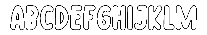 TWOVIAOutline-Regular Font UPPERCASE