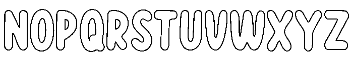 TWOVIAOutline-Regular Font UPPERCASE