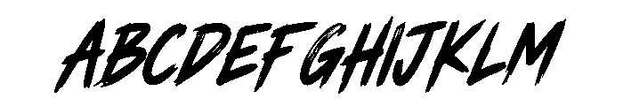 Twelve Rush Font UPPERCASE