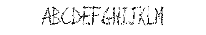 Twigs Sticks By Squeeb  Regular Font UPPERCASE