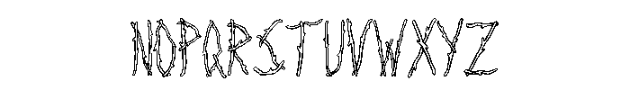 Twigs Sticks By Squeeb  Regular Font UPPERCASE
