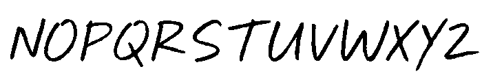 Twin Memories Oblique Font UPPERCASE