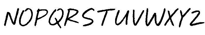 Twin Memories Oblique Font LOWERCASE