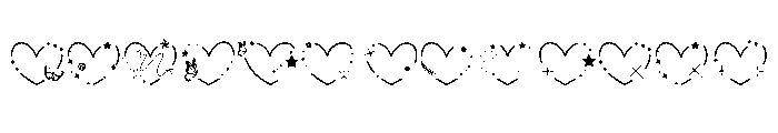 Twinkle Heart Font UPPERCASE