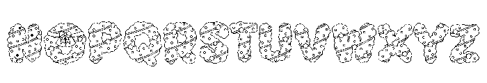 Twinkle Holly Outline Font UPPERCASE