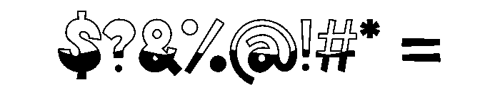 TwirlTone-Flip Font OTHER CHARS