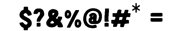 Twist Bold Font OTHER CHARS