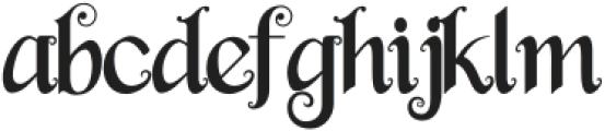Twisted Fable Regular otf (400) Font LOWERCASE