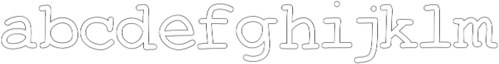 Two Fingers Courier Outline otf (400) Font LOWERCASE