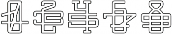 Two Letter Monogram Outline otf (400) Font OTHER CHARS