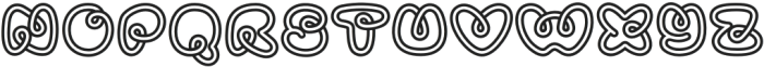Two Lines Loop Regular otf (400) Font UPPERCASE