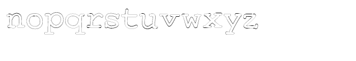 Two Fingers Courier Outline Font LOWERCASE
