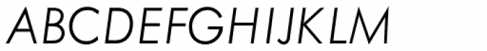 Twentieth Century Pro Light Italic Font UPPERCASE