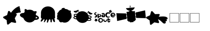 Twinkle Twinkle  Trek Color Dingbat Font UPPERCASE