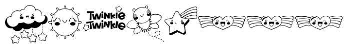 Twinkle Twinkle  Trek Dingbat Font UPPERCASE